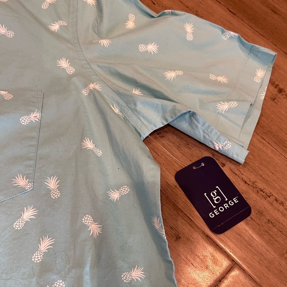 George Pineapple Print Button Down Shirt - Picture 4 of 6